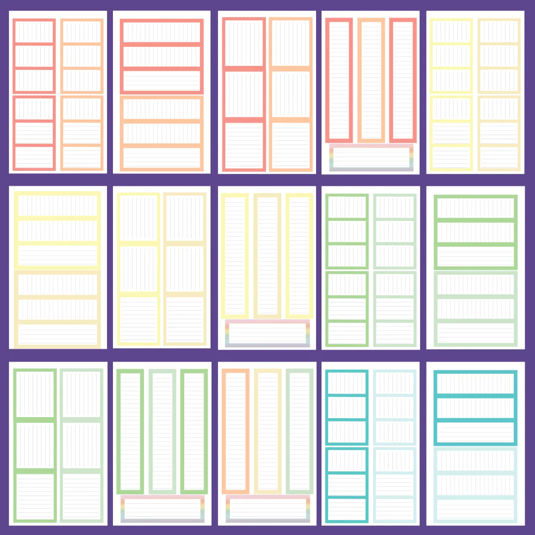 NEW Pastel Journaling Boxes Sticker Book - Image 2