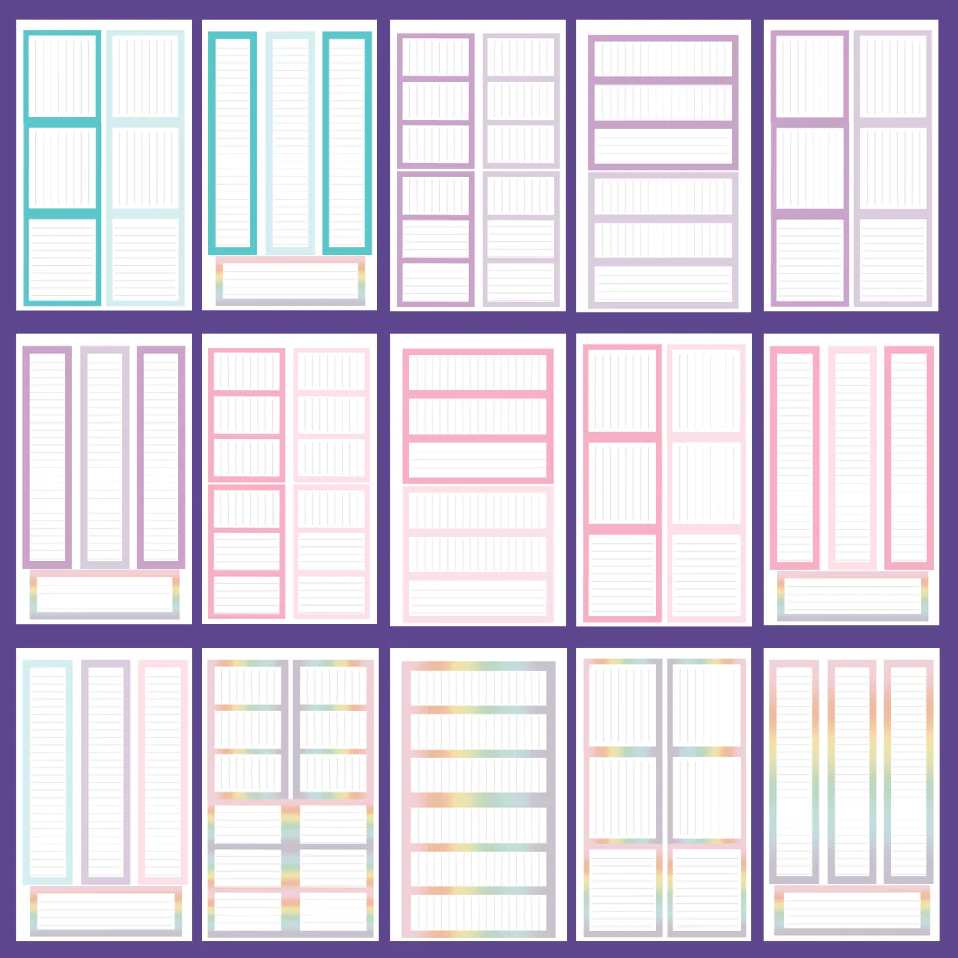 NEW Pastel Journaling Boxes Sticker Book - Image 3