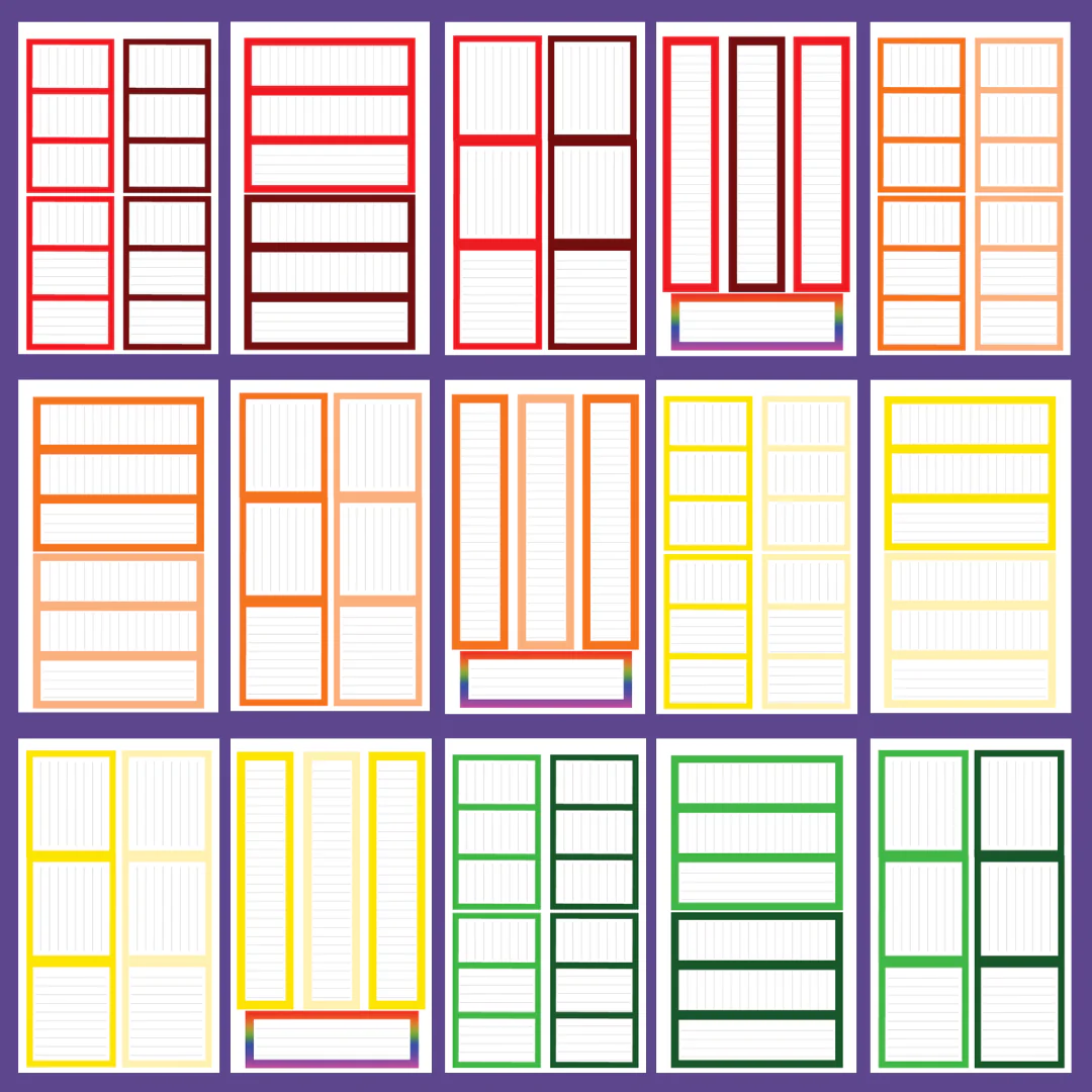 NEW Rainbow Journaling Boxes Sticker Book - Image 2