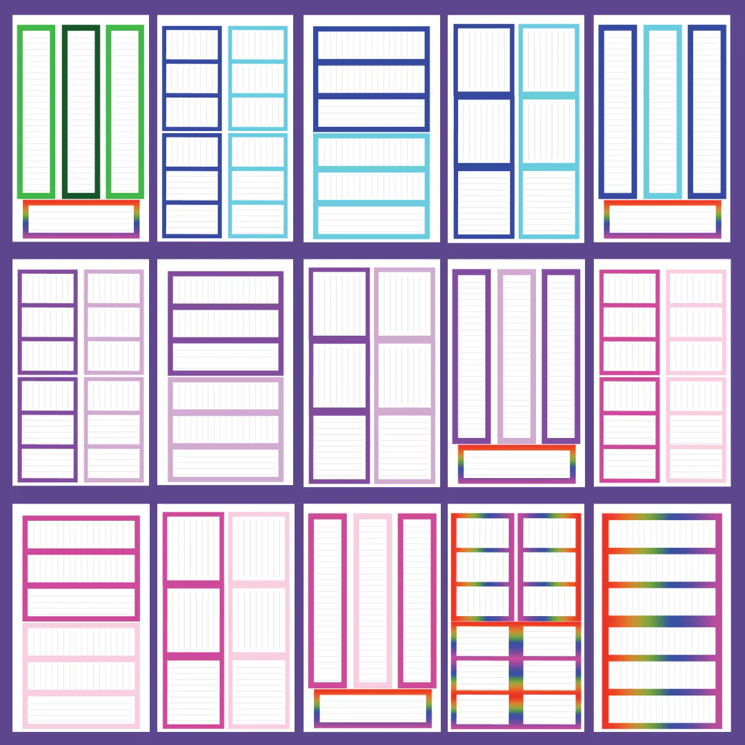 NEW Rainbow Journaling Boxes Sticker Book - Image 3
