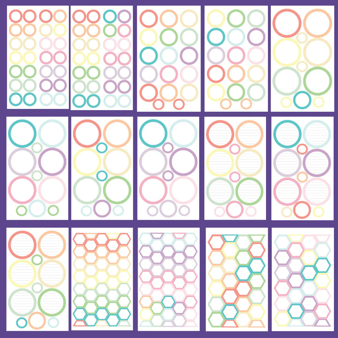 Pastel Shapes Sticker Book - Image 2