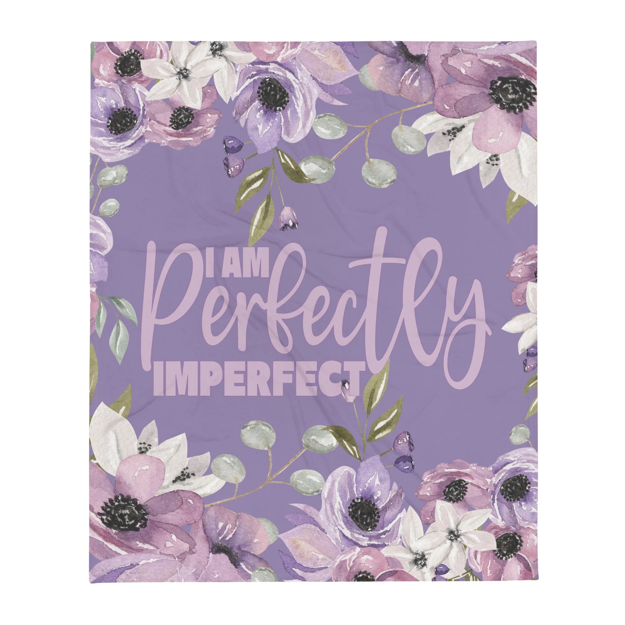 Perfectly Imperfect (Purple)-Throw Blanket