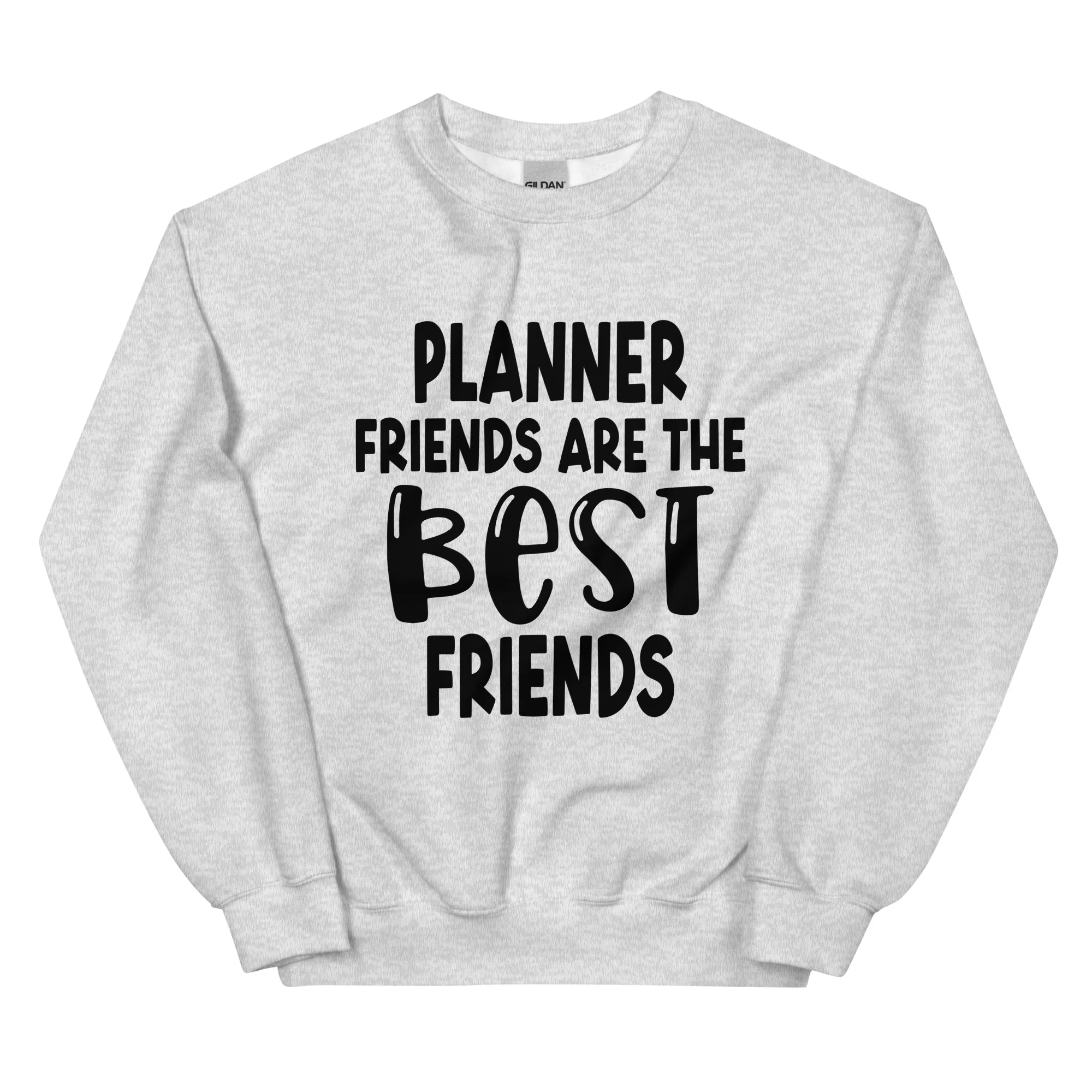 Planner Friends (Black)-Unisex Sweatshirt - Image 2