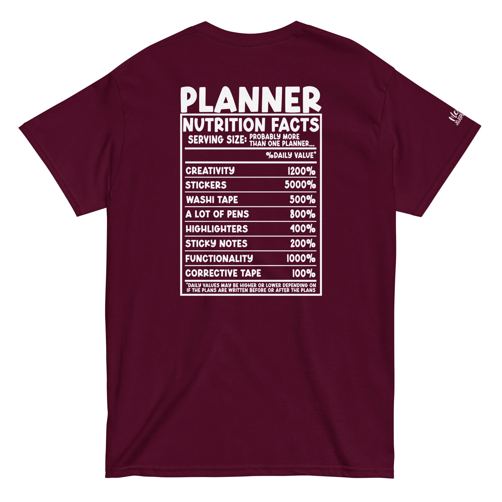 Planner Nutrition- Unisex classic tee - Image 3