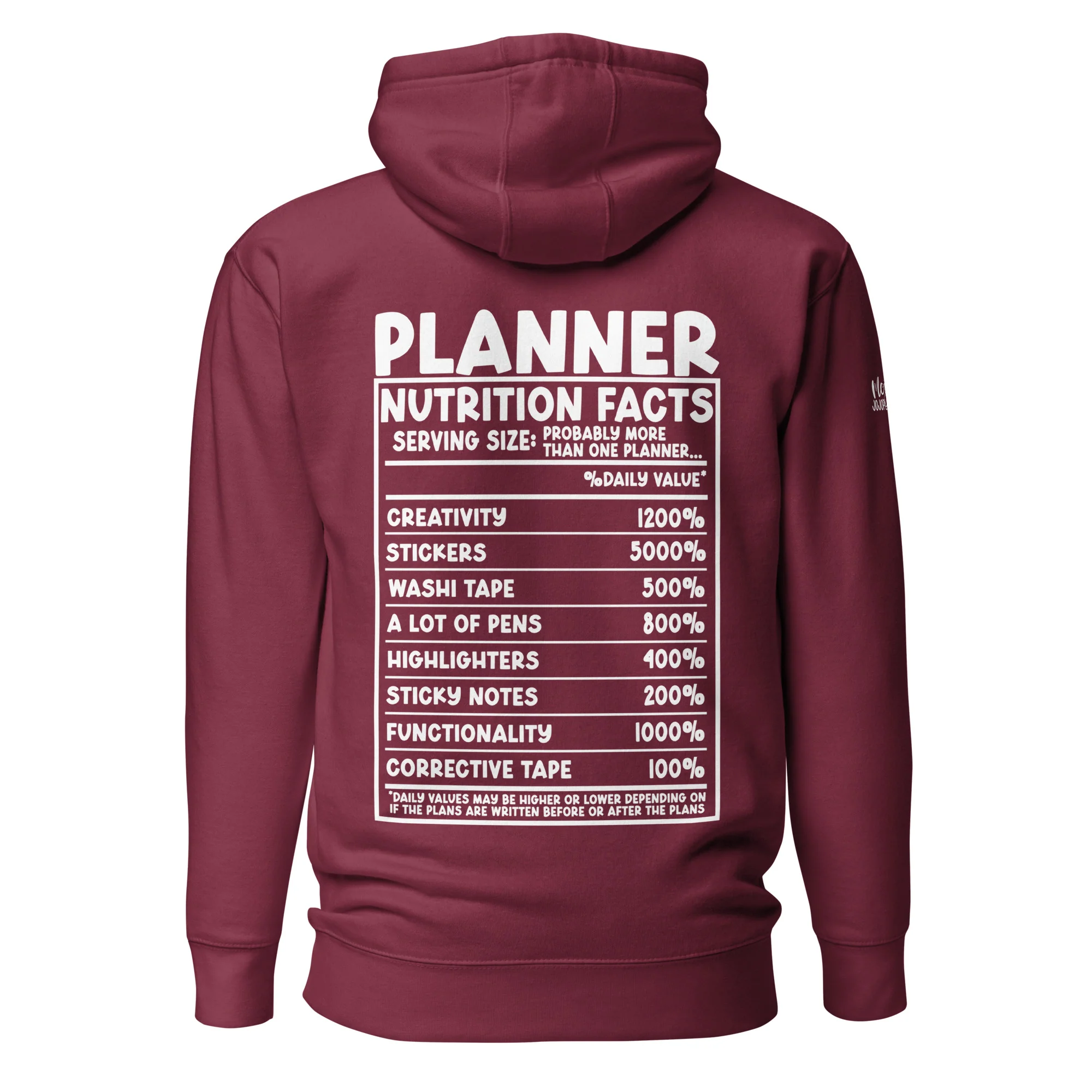 Planner Nutrition-Unisex Hoodie - Image 5