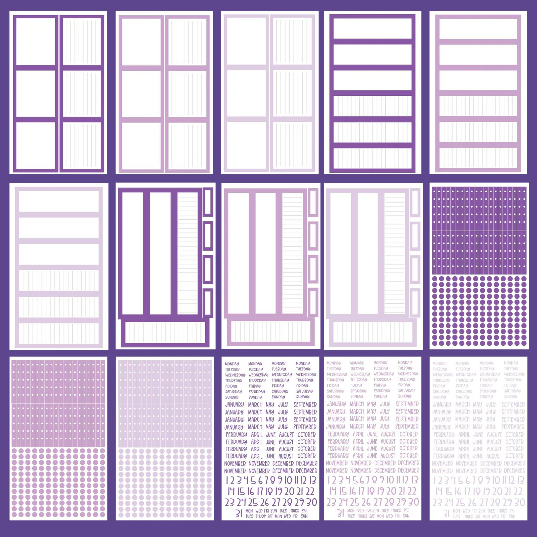 Purple Boxes & More Sticker Book - Image 3
