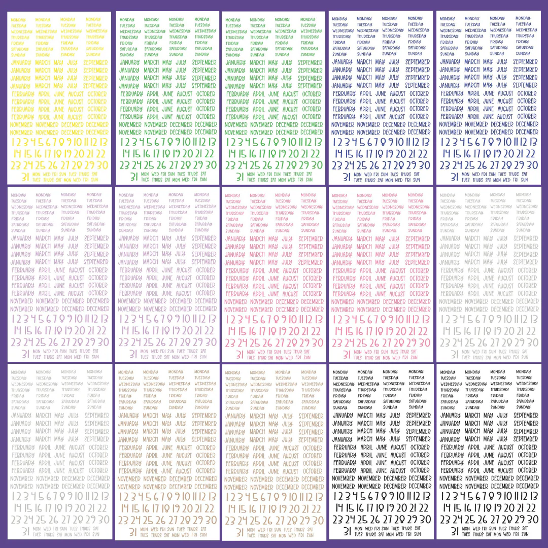 Rainbow Date It! Sticker Book - Image 3