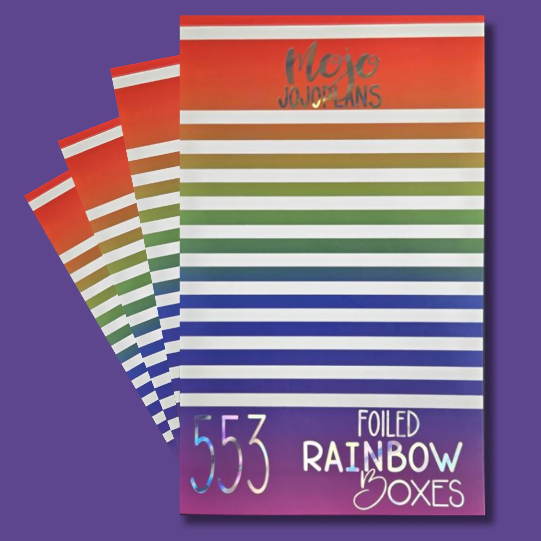FOILED Rainbow Boxes Sticker Book