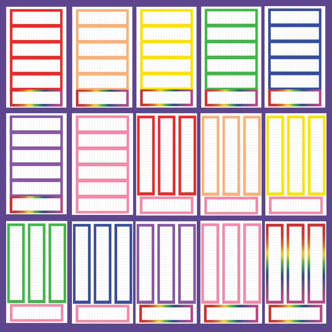 Rainbow Journaling Boxes Sticker Book - Image 3