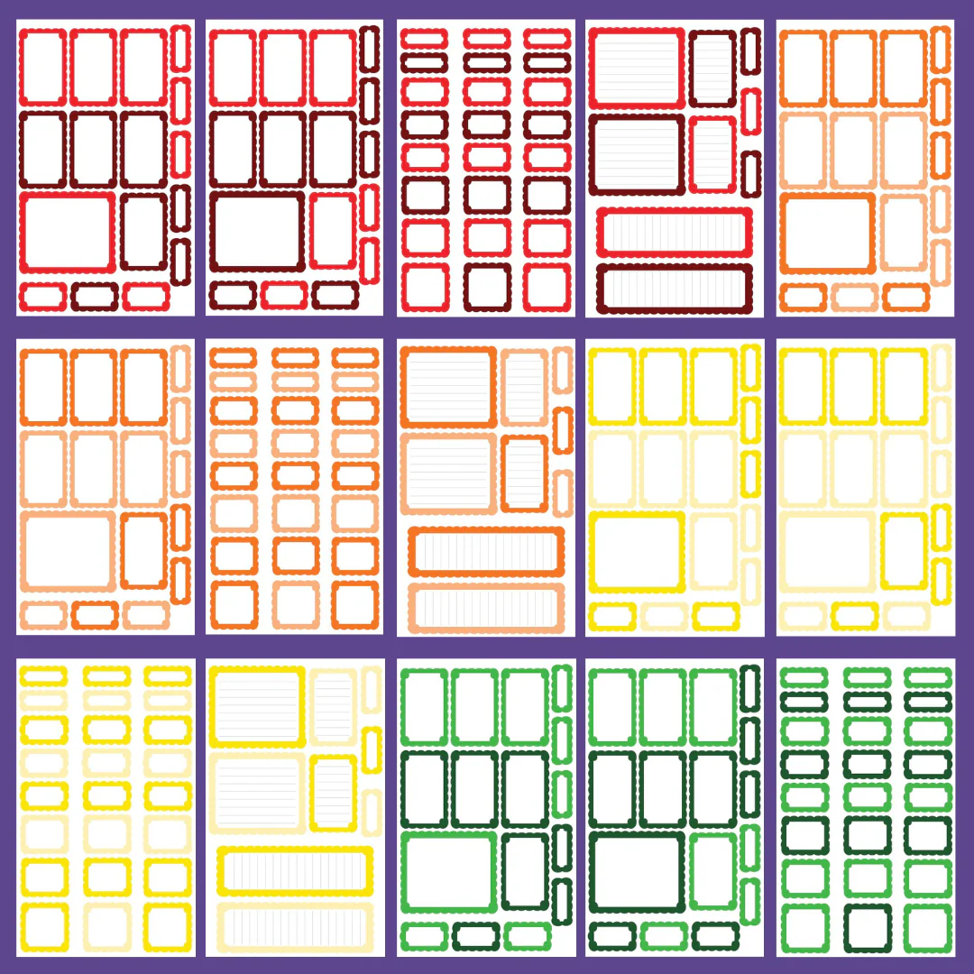 Rainbow Scalloped Boxes Sticker Book - Image 2