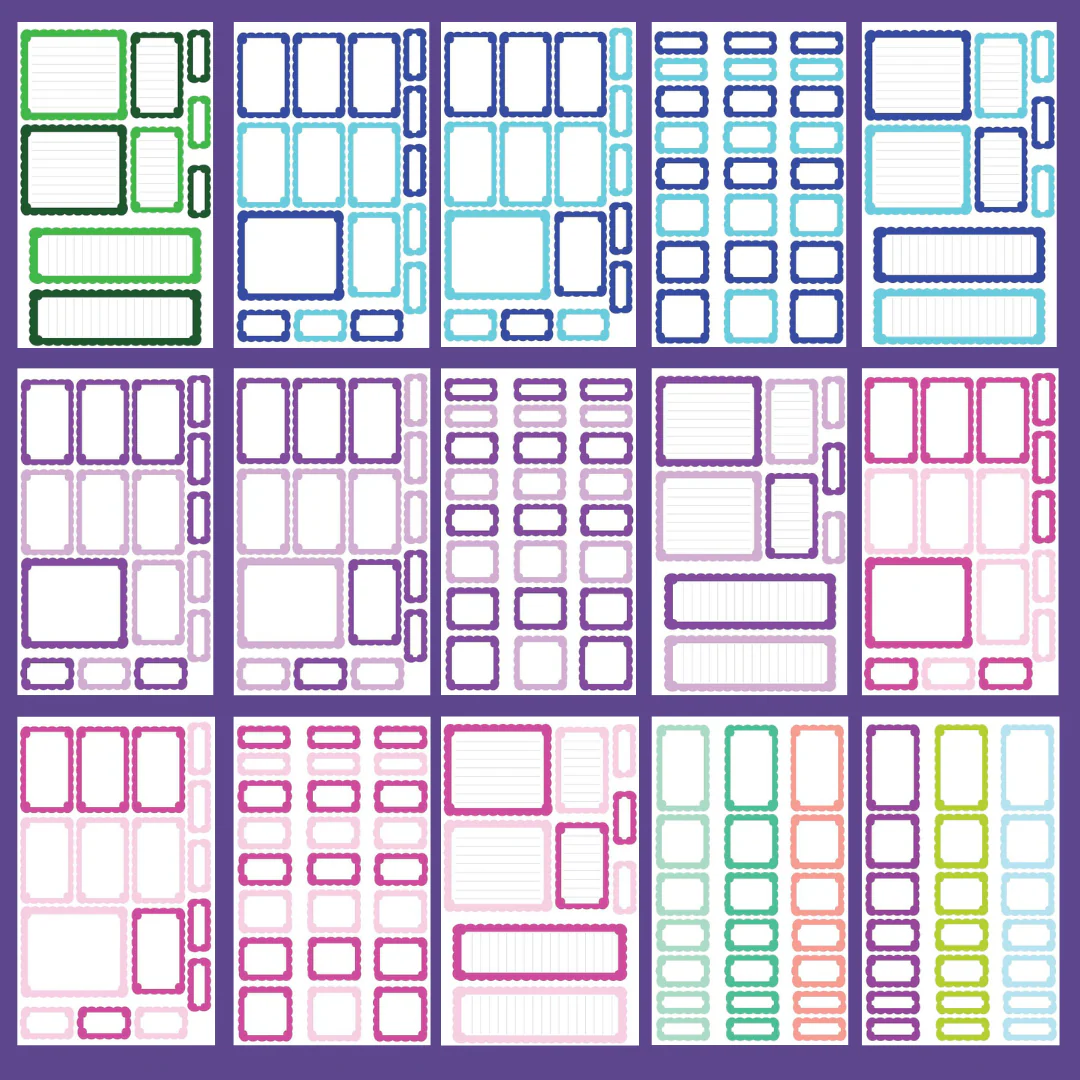 Rainbow Scalloped Boxes Sticker Book - Image 3