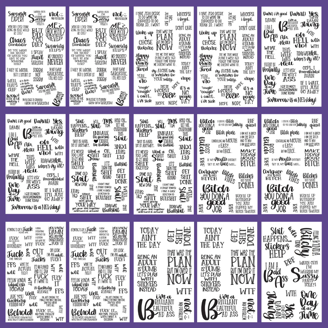 Uncensored Quotes Sticker Book - Image 3