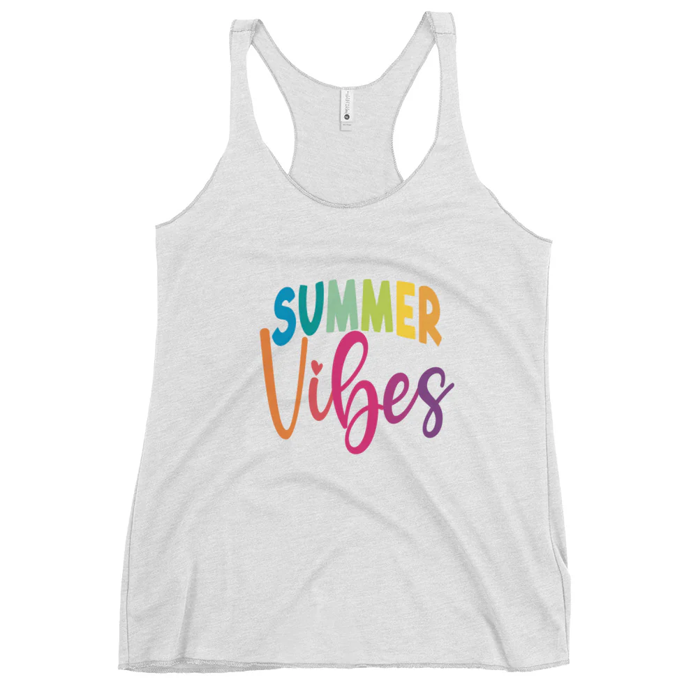 SUMMER VIBES Women's Racerback Tank - Image 3